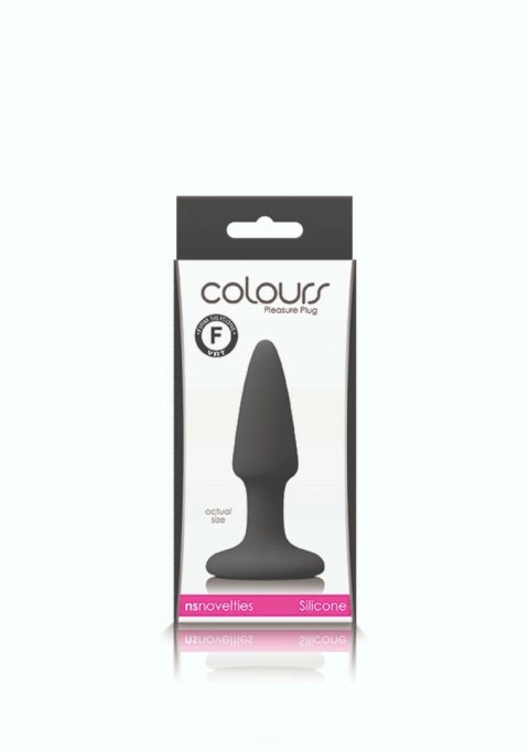 NS Novelties Colours Pleasures Mini Plug silikonowy z przyssawką czarny