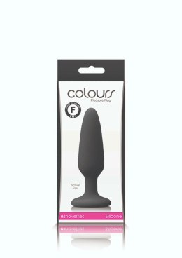 NS Novelties Colours Pleasures Small Plug silikonowy z przyssawką czarny S