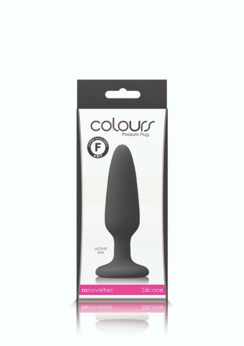 NS Novelties Colours Pleasures Small Plug silikonowy z przyssawką czarny S