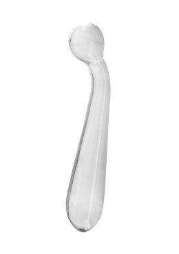 NS Novelties Crystal G Spot Wand Clear - szklana rożdżka anatomiczna, przezroczysta