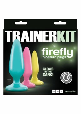 NS Novelties Firefly Trainer Kit zestaw 3 elastycznych zatyczek TPE z przyssawką