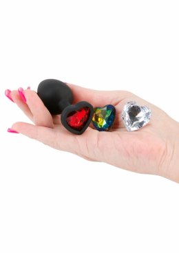 NS Novelties Glams Xchange Heart Small silikonowy korek z wymiennymi kryształkami