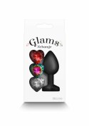 NS Novelties Glams Xchange Heart Small silikonowy korek z wymiennymi kryształkami