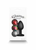 NS Novelties Glams Xchange Round Small silikonowy korek z wymiennymi kryształkami