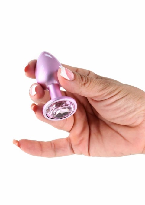 NS Novelties Iridescent Pink Small aluminiowy korek anatomiczny lekki chromowany