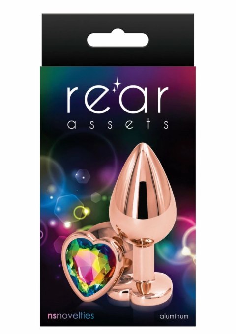 NS Novelties Rear Assets Rose Gold Heart M - aluminiowy model z sercem, średni