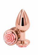 NS Novelties Rose Buttplug Medium aluminiowy chromowany dekoracyjny średni