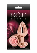 NS Novelties Rose Buttplug Medium aluminiowy chromowany dekoracyjny średni