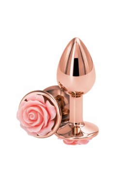 NS Novelties Rose Buttplug Small aluminiowy lekki chromowany dekoracyjny