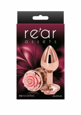 NS Novelties Rose Buttplug Small aluminiowy lekki chromowany dekoracyjny