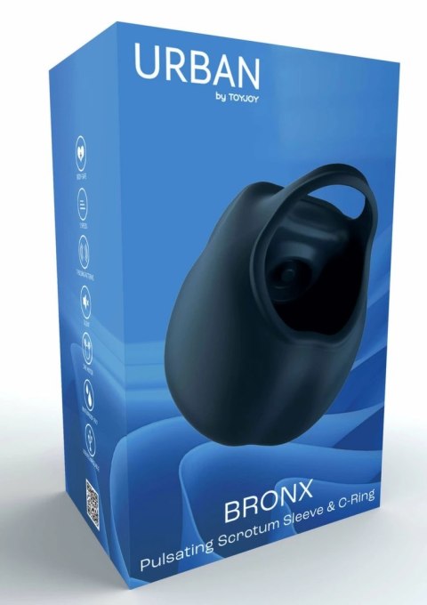 Bronx Scrotum Sleeve Ring silikonowy pierścień anatomiczny czarny