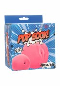 CalExotics Pop Sock Dual Entry - maszyna intymna Pure Skin, dwukanałowa, 16 cm