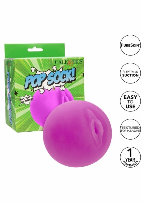CalExotics Pop Sock Pure Skin - kompaktowa maszyna intymna, zamknięta końcowka