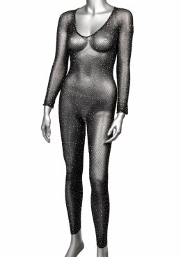 CalExotics Radiance Crotchless Bodystocking - siateczkowy kombinezon z kryształkami