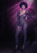 CalExotics Radiance Crotchless Bodystocking - siateczkowy kombinezon z kryształkami