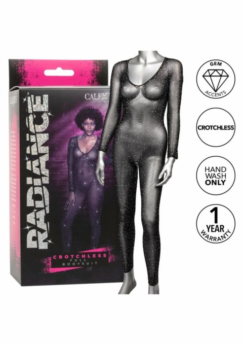 CalExotics Radiance Crotchless Bodystocking - siateczkowy kombinezon z kryształkami