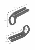 Fushion Vibrating Couple Ring - pierścień wibrujący dla par, silikonowy