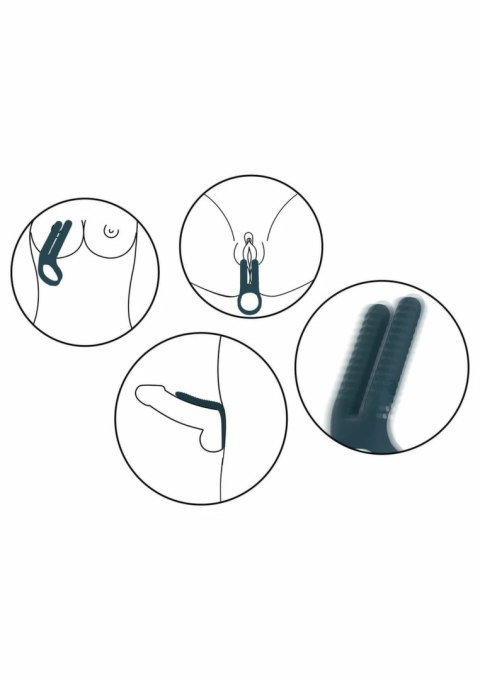 Fushion Vibrating Couple Ring - pierścień wibrujący dla par, silikonowy