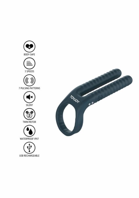 Fushion Vibrating Couple Ring - pierścień wibrujący dla par, silikonowy
