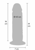 ToyJoy Get Real Skin Foreskin Dong silikonowy 19 cm z ruchomą powłoką