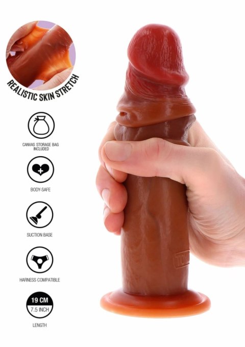 ToyJoy Get Real Skin Foreskin Dong silikonowy 19 cm z ruchomą powłoką