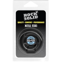 Doc Johnson Rock Solid Mega - anatomiczny pierścień z regulacją, czarny