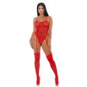Forplay Make it Ring body z paskami do pończoch siateczka M