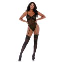 Body Forplay Feline S - siateczka w cętki, regulacja, czarne