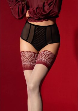 Fiore Arabesque Pończochy 20 den czerwone koronka 3D S-XL