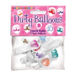 Little Genie Balony Imprezowe Lateksowe 9 szt. Biały Nadruk 2-stronny