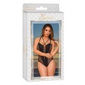 Magic Silk Body Exposed S/M czarny koronkowy z elastyczną siateczką
