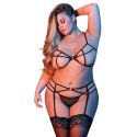 Magic Silk Exposed Komplet bielizny 3-częściowy L/XL czarny