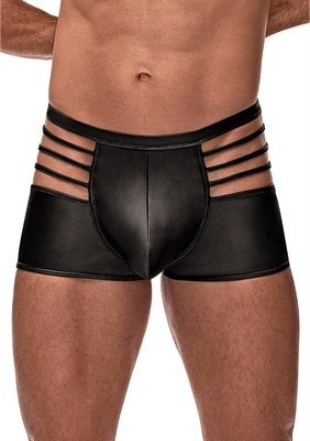 Male Power Cage Matte spodenki intymne XL czarne z wycięciami Male Power Cage Matte spodenki intymne XL czarne z wycięciami