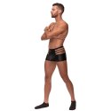 Male Power Cage Matte spodenki intymne XL czarne z wycięciami