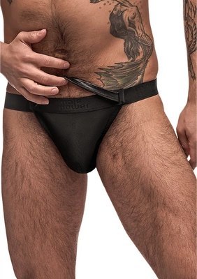 Male Power Grip S majtki z odpinaną kieszenią, czarne, elastyczne Male Power Grip S majtki z odpinaną kieszenią, czarne, elastyczne
