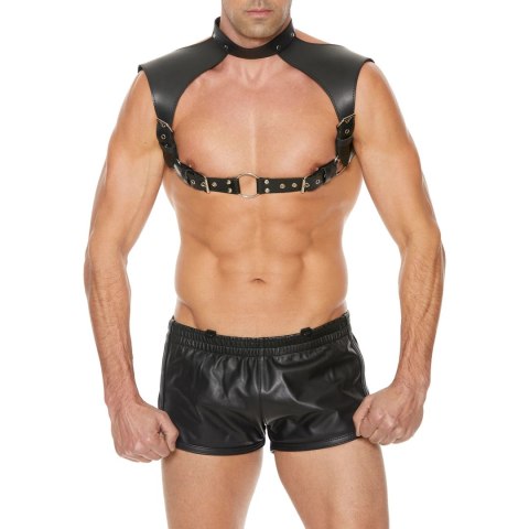 Ouch! Harness Leather & Steel Czarny Kołnierz Regulowany Męski Ouch! Harness Leather & Steel Czarny Kołnierz Regulowany Męski