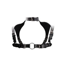 Ouch! Harness Leather & Steel Czarny Kołnierz Regulowany Męski