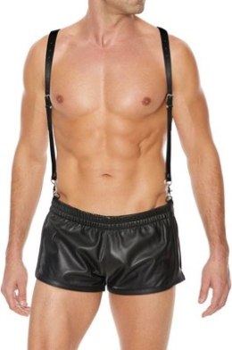 Ouch! Harness skorzany męski regulowany czarny 91-112 cm