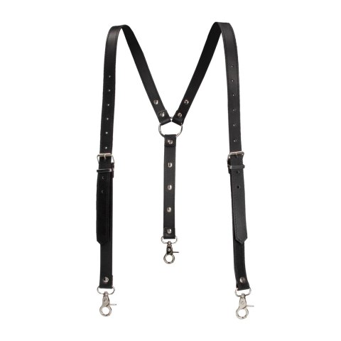 Ouch! Harness skorzany męski regulowany czarny 91-112 cm Ouch! Harness skorzany męski regulowany czarny 91-112 cm