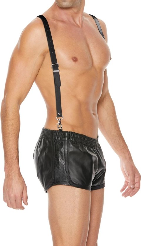 Ouch! Harness skorzany męski regulowany czarny 91-112 cm Ouch! Harness skorzany męski regulowany czarny 91-112 cm