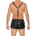 Ouch! Harness skorzany męski regulowany czarny 91-112 cm