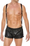Ouch! Harness skorzany męski regulowany czarny 91-112 cm
