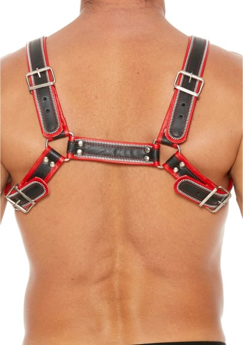 Ouch! Uprząż Chest Bulldog L/XL - Skora naturalna, regulowana Ouch! Uprząż Chest Bulldog L/XL - Skora naturalna, regulowana