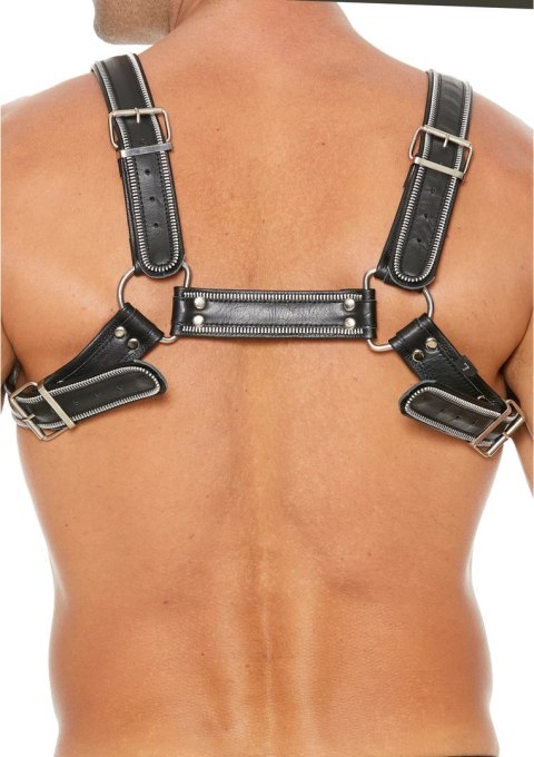 Ouch! Uprząż Chest Bulldog S/M, regulowana skora naturalna czarna Ouch! Uprząż Chest Bulldog S/M, regulowana skora naturalna czarna