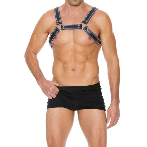 Ouch! Uprząż Chest Bulldog S/M skora, regulacja, czarny Ouch! Uprząż Chest Bulldog S/M skora, regulacja, czarny