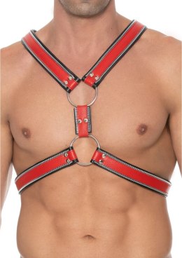 Ouch! Uprząż skorzana Z Series L/XL - regulowana, stal nierdzewna