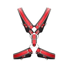Ouch! Uprząż skorzana Z Series L/XL - regulowana, stal nierdzewna