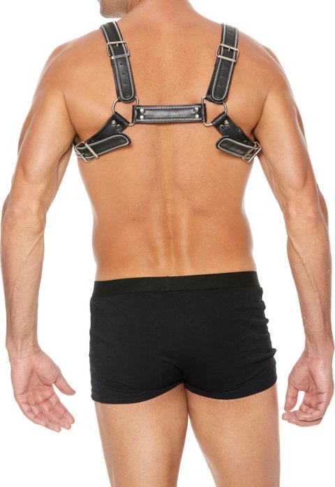 Ouch! by Shots Uprząż Chest Bulldog L/XL skora naturalna, regulowana Ouch! by Shots Uprząż Chest Bulldog L/XL skora naturalna, regulowana