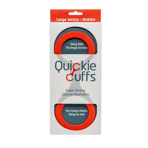 Quickie Cuffs Large - silikonowe opaski na dłonie i kostki, rozmiar L Quickie Cuffs Large - silikonowe opaski na dłonie i kostki, rozmiar L