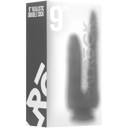 RealRock model Double Dong 23 cm z mocną przyssawką, kolor Skin